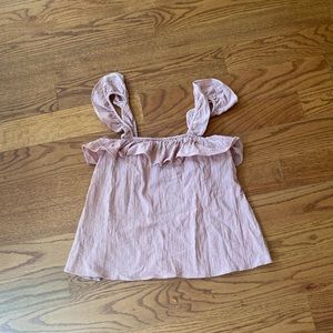 Sienna sky blush ruffle top
